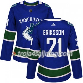 Vancouver Canucks tröja Loui Eriksson 21 Adidas 2017-2018 Blå Authentic - Dame NHL Tröjor